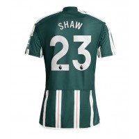 Fotballdrakt Herre Manchester United Luke Shaw #23 Bortedrakt 2023-24 Kortermet